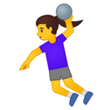 打手球的女人emoji素材一 160x160像素