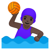 玩水球的女人：深色肤色emoji素材一 160x160像素