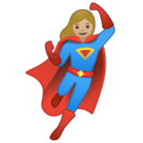 女超人：中浅肤色emoji素材一 160x160像素