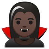 女吸血鬼：深色肤色emoji素材一 160x160像素