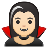 女吸血鬼：浅肤色emoji素材一 160x160像素