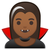 女吸血鬼：中黑肤色emoji素材一 160x160像素