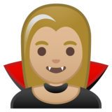 女吸血鬼：中等浅肤色emoji素材一 160x160像素