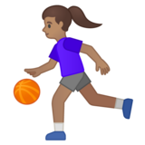 打球的女人：中等肤色emoji素材一 160x160像素