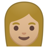 女性：中浅肤色emoji素材一 160x160像素