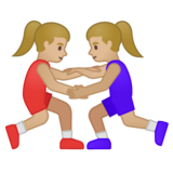 女子摔跤，3型emoji素材一 160x160像素