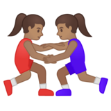 女子摔跤，4型emoji素材一 160x160像素