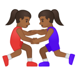 女子摔跤，5型emoji素材一 160x160像素