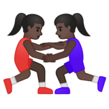 女子摔跤，6型emoji素材一 160x160像素