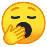 打呵欠的脸emoji素材一 160x160像素