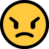 愤怒瞪眼的脸emoji素材一 160x160像素