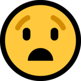 忧虑困惑的脸emoji素材一 160x160像素