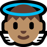 小天使：中等肤色emoji素材一 160x160像素