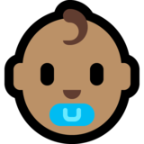 婴儿：中等肤色emoji素材一 160x160像素