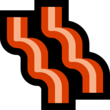 熏肉，培根emoji素材一 160x160像素