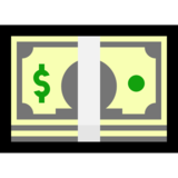 美元纸币emoji素材一 160x160像素