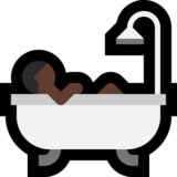 洗澡者：深色肤色emoji素材一 160x160像素