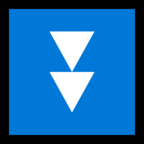 快速向下按钮emoji素材一 160x160像素