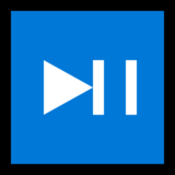 播放或暂停按钮emoji素材一 160x160像素