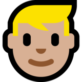 男士:中浅肤色,金发emoji素材一 160x160像素