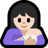 喂奶：浅肤色emoji素材一 160x160像素