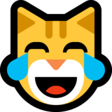 喜极而泣的猫emoji素材一 160x160像素