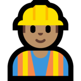 施工人员：中等肤色emoji素材一 160x160像素