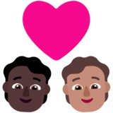 情侣: 成人成人较深肤色中等肤色emoji素材一 160x160像素