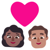 情侣: 女人男人中等-深肤色中等肤色emoji素材一 160x160像素