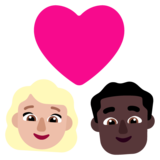 情侣: 女人男人中等-浅肤色较深肤色emoji素材一 160x160像素