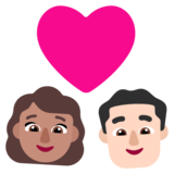 情侣: 女人男人中等肤色较浅肤色emoji素材一 160x160像素