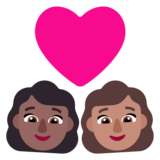 情侣: 女人女人中等-深肤色中等肤色emoji素材一 160x160像素