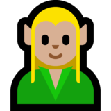 精灵：中浅肤色emoji素材一 160x160像素