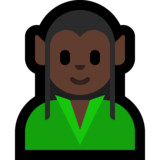 精灵：深色肤色emoji素材一 160x160像素