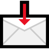 带箭头的信封emoji素材一 160x160像素