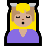 按摩者：中浅肤色emoji素材一 160x160像素