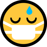 带口罩的脸emoji素材一 160x160像素