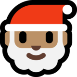 圣诞老人：中等肤色emoji素材一 160x160像素