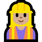 女工：中浅肤色emoji素材一 160x160像素