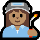 工厂女人：中等肤色emoji素材一 160x160像素