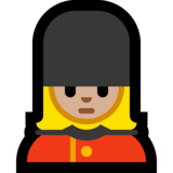 女警卫：中浅肤色emoji素材一 160x160像素