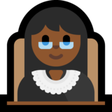 女法官：中黑肤色emoji素材一 160x160像素