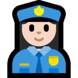 女警官：浅肤色emoji素材一 160x160像素