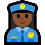 女警官：中黑肤色emoji素材一 160x160像素