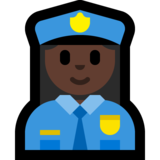 女警官：深色肤色emoji素材一 160x160像素