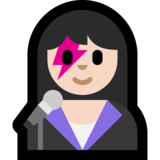 女歌手：浅肤色emoji素材一 160x160像素