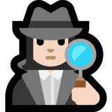 女侦探：浅肤色emoji素材一 160x160像素