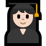 女学生：浅肤色emoji素材一 160x160像素