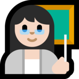 女老师：浅肤色emoji素材一 160x160像素