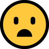 微微张嘴的脸emoji素材一 160x160像素